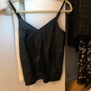 Leather going out top